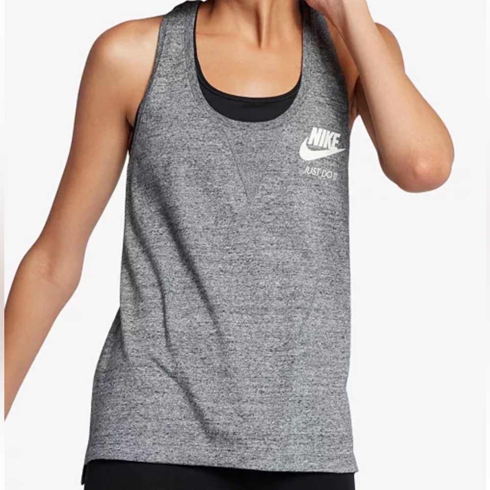 Nike Gray Sleeveless Sport Tank Top Racerback Women’s Size Medium